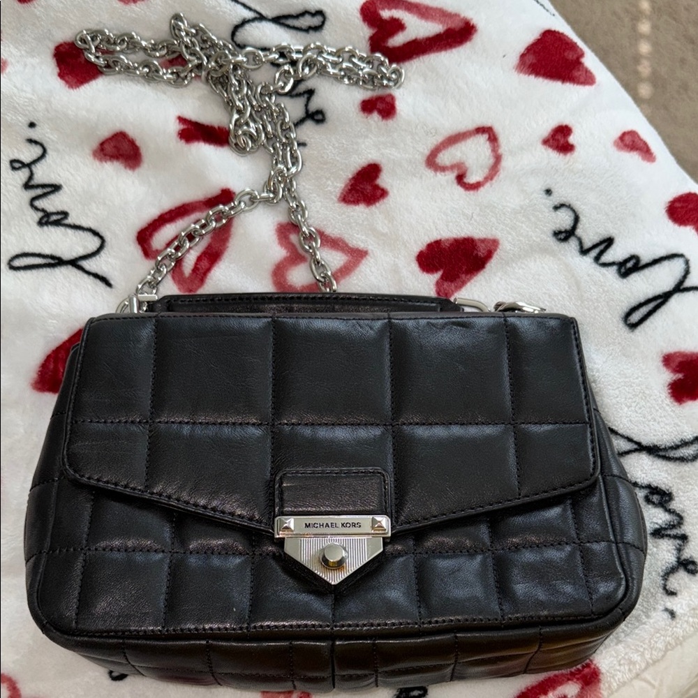 Michael Kors Black Quilted Crossbody Bag